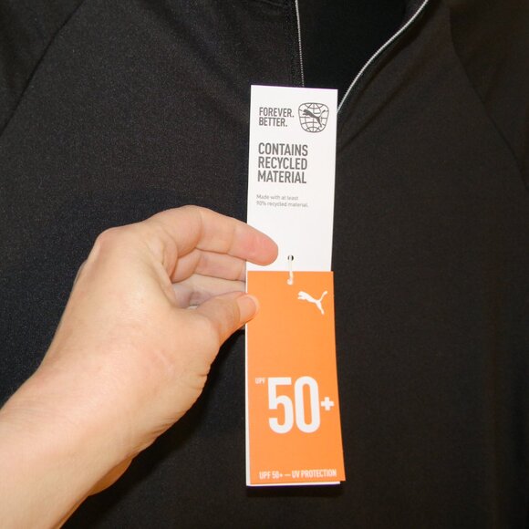 Puma Pure 2.0 Golf 1/4 Zip Pullover Black UPF 50+ Women M NWT - Picture 5 of 6